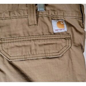 Carhartt Men's Force‎ Cargo Shorts Relaxed Fit Tan Men Size 40 Ripstop